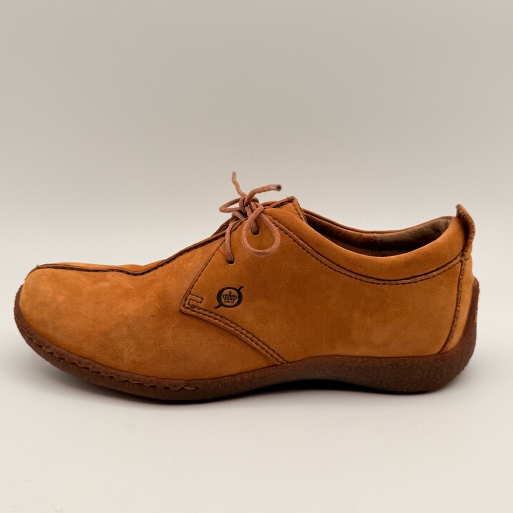 Born Sahara Tan Nubuck Leather Lace Up Driving Shoes Comfort  Women’s Size 8 - Picture 8 of 14